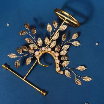 Серьги-каффы из хряща с цветочным зеленым зажимом на обертке для выпускного вечера Style A