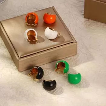 Серьги-капельки в форме буквы С из нержавеющей стали в стиле ретро, женские серьги с пряжкой