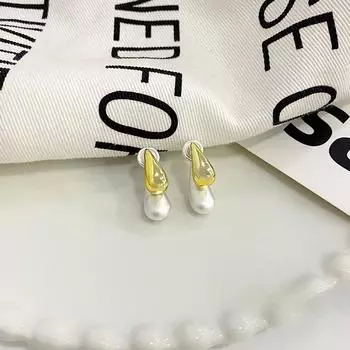 Серьги-капли для женщин Heavy Industry, двухцветные, с подвеской сзади. Красивые и универсальные новые серьги.