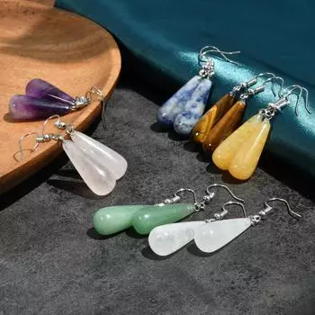 Серьги-капли для женщин, серьги-капли из натуральных камней с классическим винтажным стилем, уникальный ювелирный подарок для особых случаев