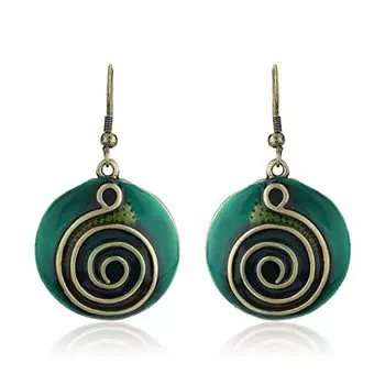 Серьги-капли Estele с латунным покрытием и завитками для монет для девочек и женщин