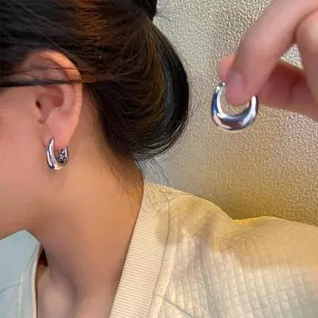 Серьги-капли из металла Tide And Versatile, женские простые модные серьги-гвоздики, легкие роскошные серьги высокого класса