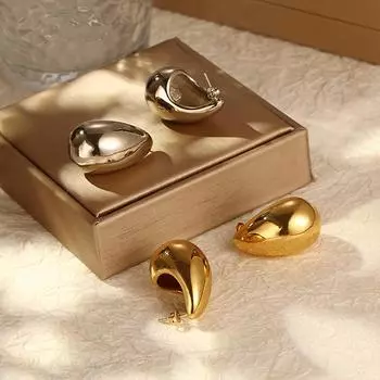Серьги-капли из нержавеющей стали, женские, легкие, роскошные, универсальные, из титановой стали 18 карат