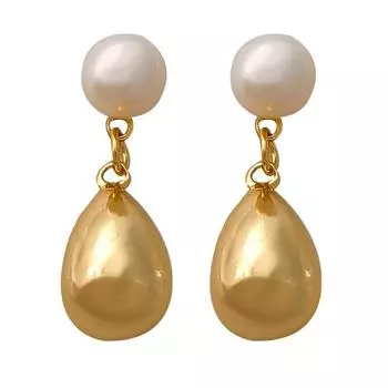 Серьги-капли из серебра 925 пробы с иглами T2206 золотой