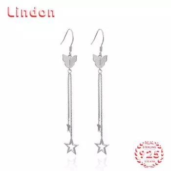 Серьги-капли из стерлингового серебра 925 пробы Lindon, серьги-капли для женщин, подарки на свадьбу серебряный