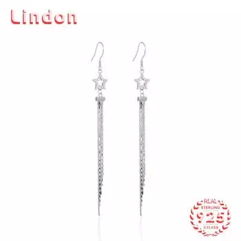 Серьги-капли из стерлингового серебра 925 пробы Lindon, серьги-капли для женщин, подарки на свадьбу серебряный