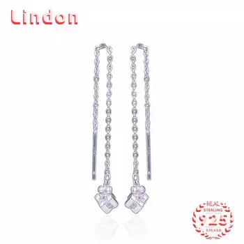Серьги-капли из стерлингового серебра 925 пробы Lindon, серьги-капли для женщин, подарки на свадьбу серебряный