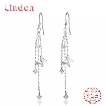 Серьги-капли из стерлингового серебра 925 пробы Lindon, серьги-капли для женщин, подарки на свадьбу серебряный