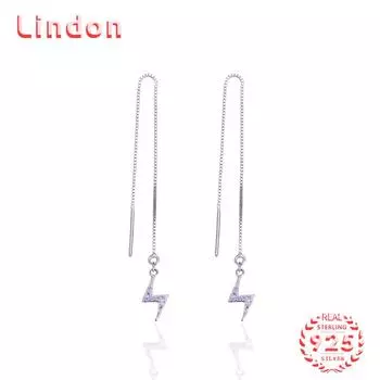 Серьги-капли из стерлингового серебра 925 пробы Lindon, серьги-капли для женщин, подарки на свадьбу серебряный