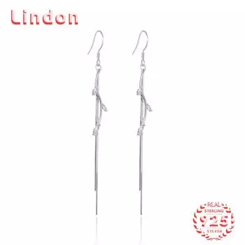 Серьги-капли из стерлингового серебра 925 пробы Lindon, серьги-капли для женщин, подарки на свадьбу серебряный