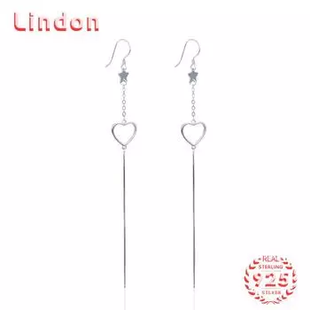 Серьги-капли из стерлингового серебра 925 пробы Lindon, серьги-капли для женщин, подарки на свадьбу серебряный