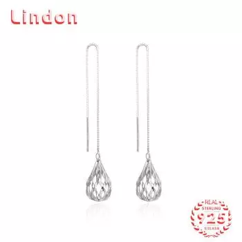 Серьги-капли из стерлингового серебра 925 пробы Lindon, серьги-капли для женщин, подарки на свадьбу серебряный
