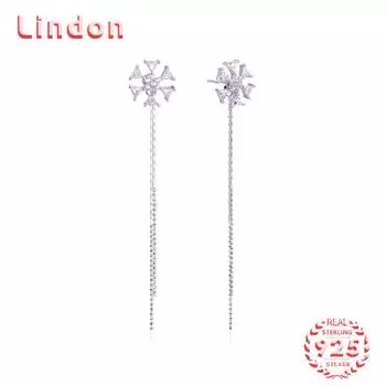 Серьги-капли из стерлингового серебра 925 пробы Lindon, серьги-капли для женщин, подарки на свадьбу серебряный