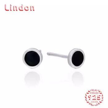 Серьги-капли из стерлингового серебра 925 пробы Lindon, серьги-капли для женщин, подарки на свадьбу чёрный