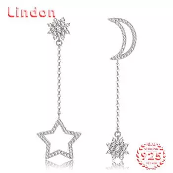 Серьги-капли из стерлингового серебра 925 пробы Lindon, серьги-капли для женщин, подарки на свадьбу серебряный