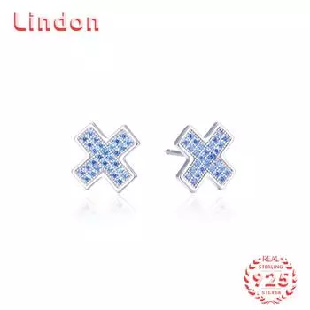 Серьги-капли из стерлингового серебра 925 пробы Lindon, серьги-капли для женщин, подарки на свадьбу синий