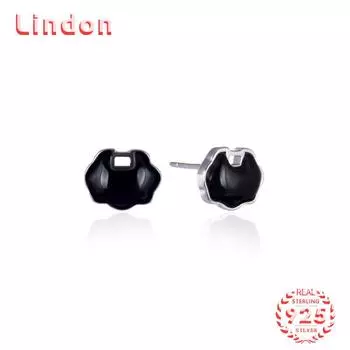 Серьги-капли из стерлингового серебра 925 пробы Lindon, серьги-капли для женщин, подарки на свадьбу чёрный