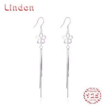 Серьги-капли из стерлингового серебра 925 пробы Lindon, серьги-капли для женщин, подарки на свадьбу серебряный