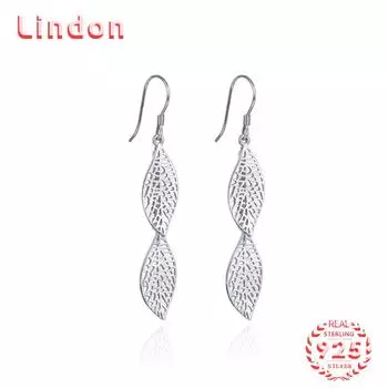 Серьги-капли из стерлингового серебра 925 пробы Lindon, серьги-капли для женщин, подарки на свадьбу серебряный