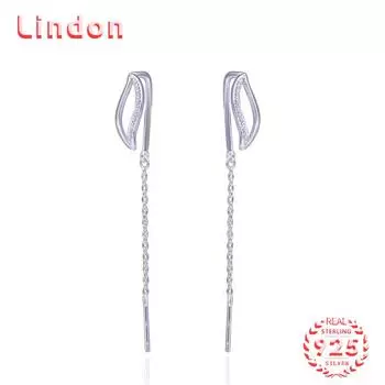Серьги-капли из стерлингового серебра 925 пробы Lindon, серьги-капли для женщин, подарки на свадьбу серебряный