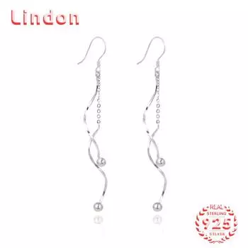 Серьги-капли из стерлингового серебра 925 пробы Lindon, серьги-капли для женщин, подарки на свадьбу серебряный