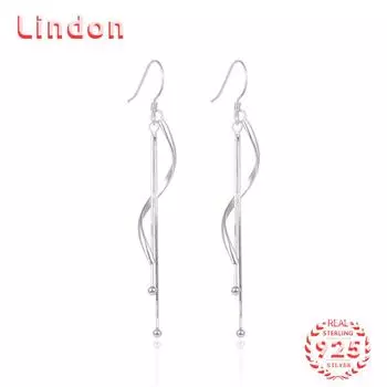 Серьги-капли из стерлингового серебра 925 пробы Lindon, серьги-капли для женщин, подарки на свадьбу серебряный