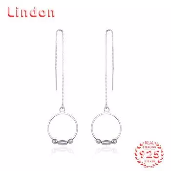 Серьги-капли из стерлингового серебра 925 пробы Lindon, серьги-капли для женщин, подарки на свадьбу серебряный