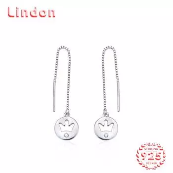 Серьги-капли из стерлингового серебра 925 пробы Lindon, серьги-капли для женщин, подарки на свадьбу серебряный