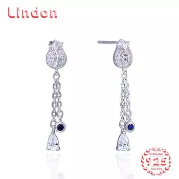 Серьги-капли из стерлингового серебра 925 пробы Lindon, серьги-капли для женщин, подарки на свадьбу серебряный