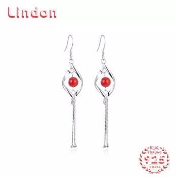 Серьги-капли из стерлингового серебра 925 пробы Lindon, серьги-капли для женщин, подарки на свадьбу серебряный