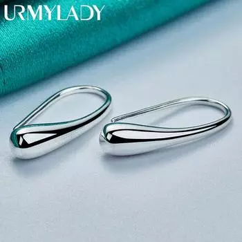 Серьги-капли из стерлингового серебра 925 пробы для женщин, модные очаровательные ювелирные изделия ME405