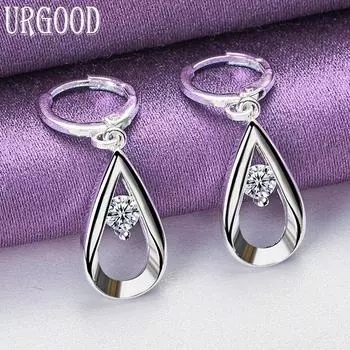 Серьги-капли из стерлингового серебра 925 пробы с цирконом AAA, модные ювелирные изделия