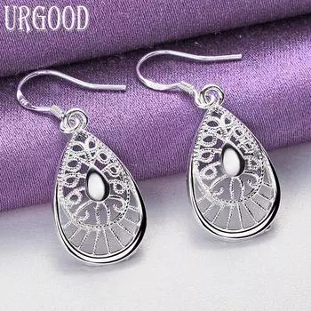 Серьги-капли из стерлингового серебра 925 пробы, модные ювелирные изделия