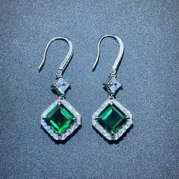 Серьги-капли из стерлингового серебра 925 пробы с дробленым льдом 6 карат, необычные яркие желтые сапфировые серьги для женщин, подарки