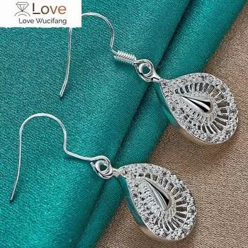 Серьги-капли из стерлингового серебра 925 пробы для женщин, свадебные украшения для помолвки