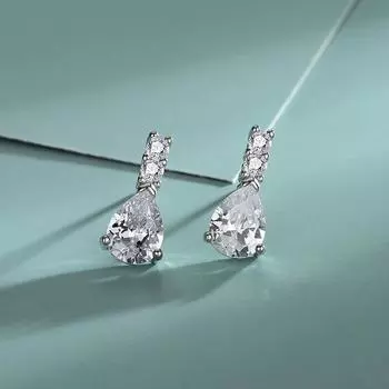 Серьги-капли из стерлингового серебра 925 пробы в Европе и Америке с инкрустацией из циркония, женские, новый дизайн, оптовая продажа ювелирных изделий