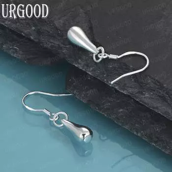 Серьги-капли из стерлингового серебра 925 пробы для пирсинга, модные свадебные украшения 3.00*0.60cm