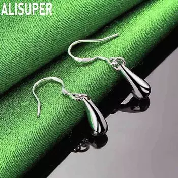 Серьги-капли из стерлингового серебра 925 пробы для пирсинга, модные свадебные украшения 3.00*0.60cm