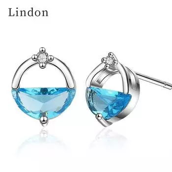 Серьги-капли Lindon из меди с цирконом, серьги-капли для женщин, подарки на свадьбу белый