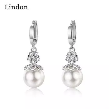 Серьги-капли Lindon из медного сплава с цирконом, серьги-капли для женщин, подарки на свадьбу