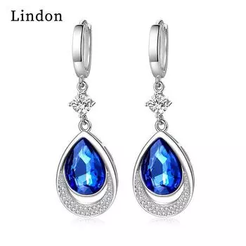 Серьги-капли Lindon из медного сплава с цирконием, серьги-капли для женщин, подарки на свадьбу