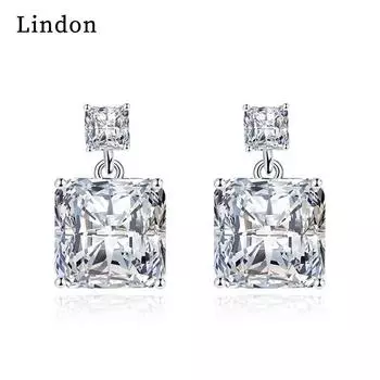 Серьги-капли Lindon из медного сплава с цирконом, серьги-капли для женщин, подарки на свадьбу белый