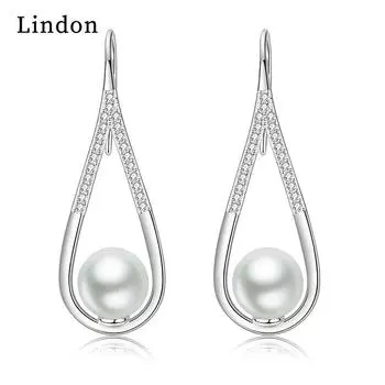 Серьги-капли Lindon из медного сплава с цирконом, серьги-капли для женщин, подарки на свадьбу