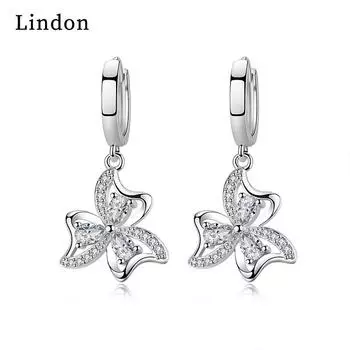 Серьги-капли Lindon из медного сплава с цирконом, серьги-капли для женщин, подарки на свадьбу