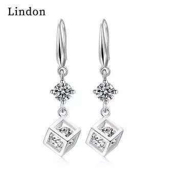 Серьги-капли Lindon из медного сплава с цирконом, серьги-капли для женщин, подарки на свадьбу