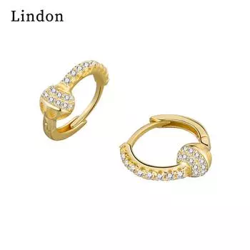 Серьги-капли Lindon из медного сплава с цирконом, серьги-капли для женщин, подарки на свадьбу серебряный