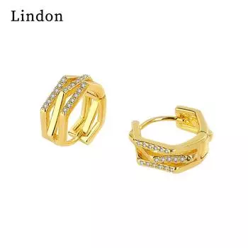 Серьги-капли Lindon из медного сплава с цирконом, серьги-капли для женщин, подарки на свадьбу серебряный