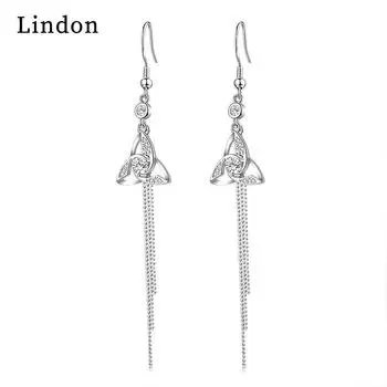 Серьги-капли Lindon из медного сплава с цирконом, серьги-капли для женщин, подарки на свадьбу