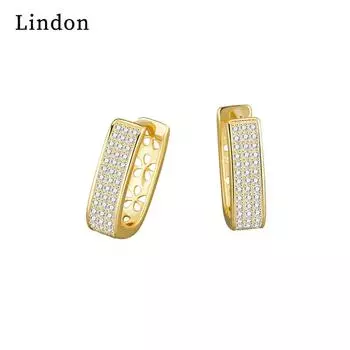 Серьги-капли Lindon из медного сплава с цирконом, серьги-капли для женщин, подарки на свадьбу серебряный