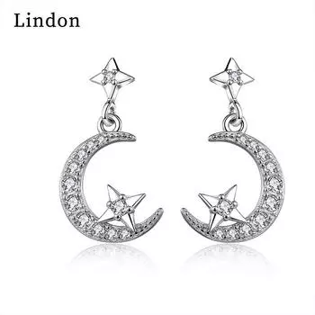 Серьги-капли Lindon из медного сплава с цирконом, серьги-капли для женщин, подарки на свадьбу